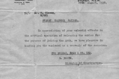 Letter of appreciation.